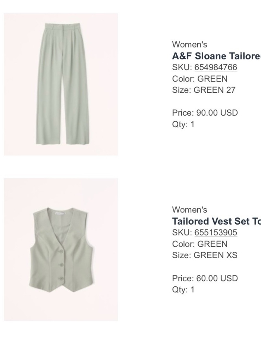 Abercrombie & Fitch Sloane Tailored Pant & Vest - Picture 6 of 6